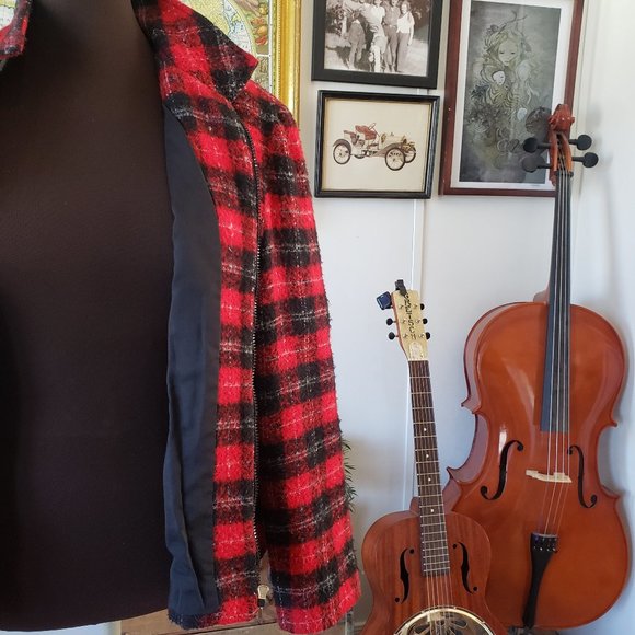 Vintage Plaid Zip Up Jacket - Picture 6 of 8